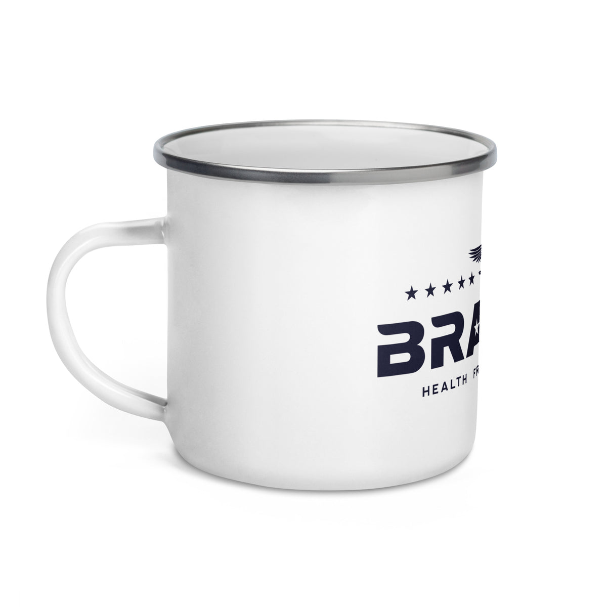 BraveTV logo Enamel Mug