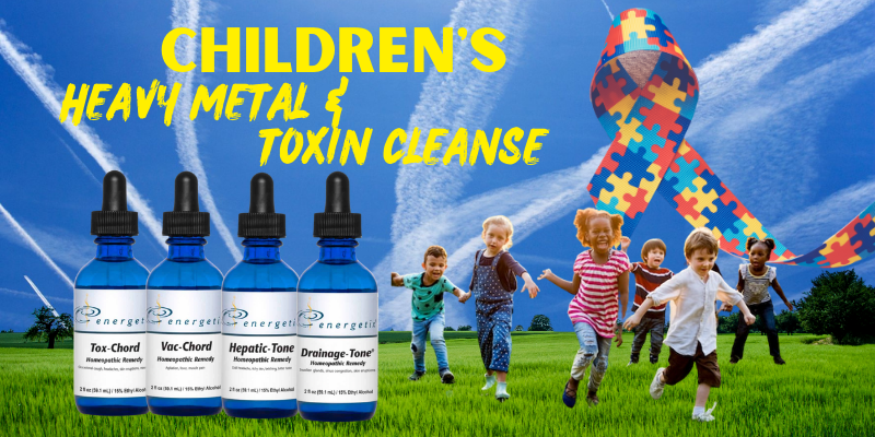 Kid's Heavy Metal  And Toxin Detox PLUS Liver Support - Tox Chord, Vac Chord, Hepatic Tone and Drainage Tone